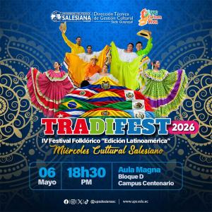 Afiche del Miércoles Cultural Salesiano - TRADIFEST 2026